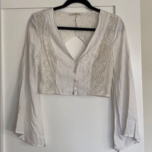 NWOT LF Mika & Gala white crop top